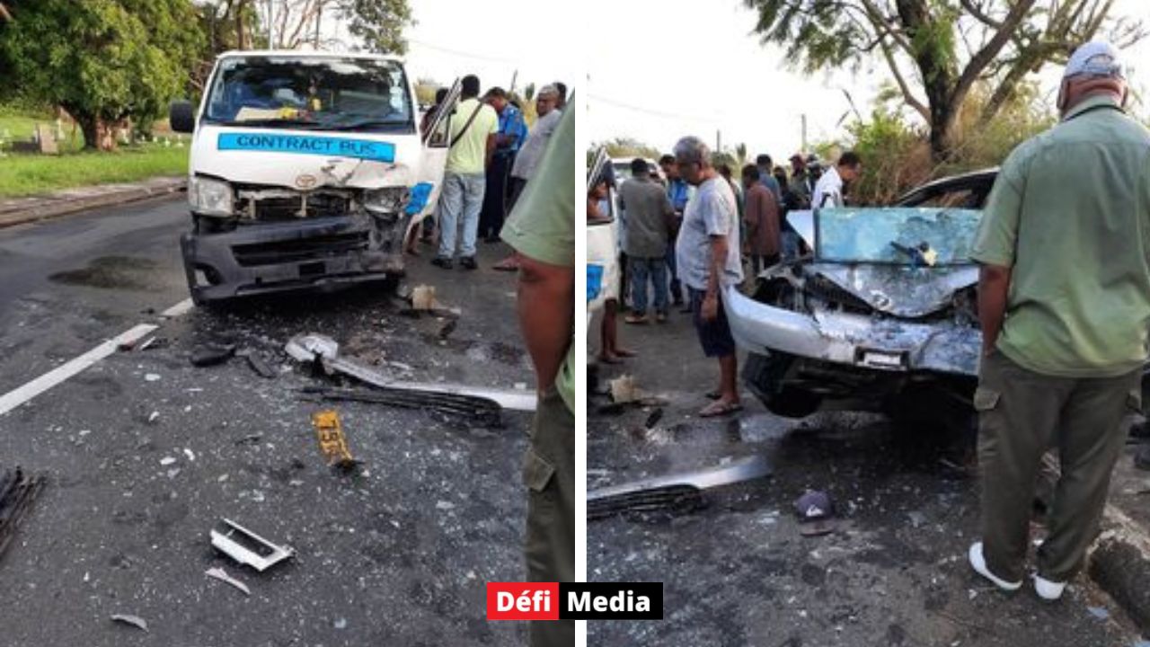 Olivia cinq blessés dans une collision entre un van et une voiture